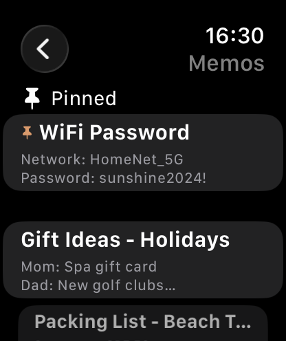 Watch Memos